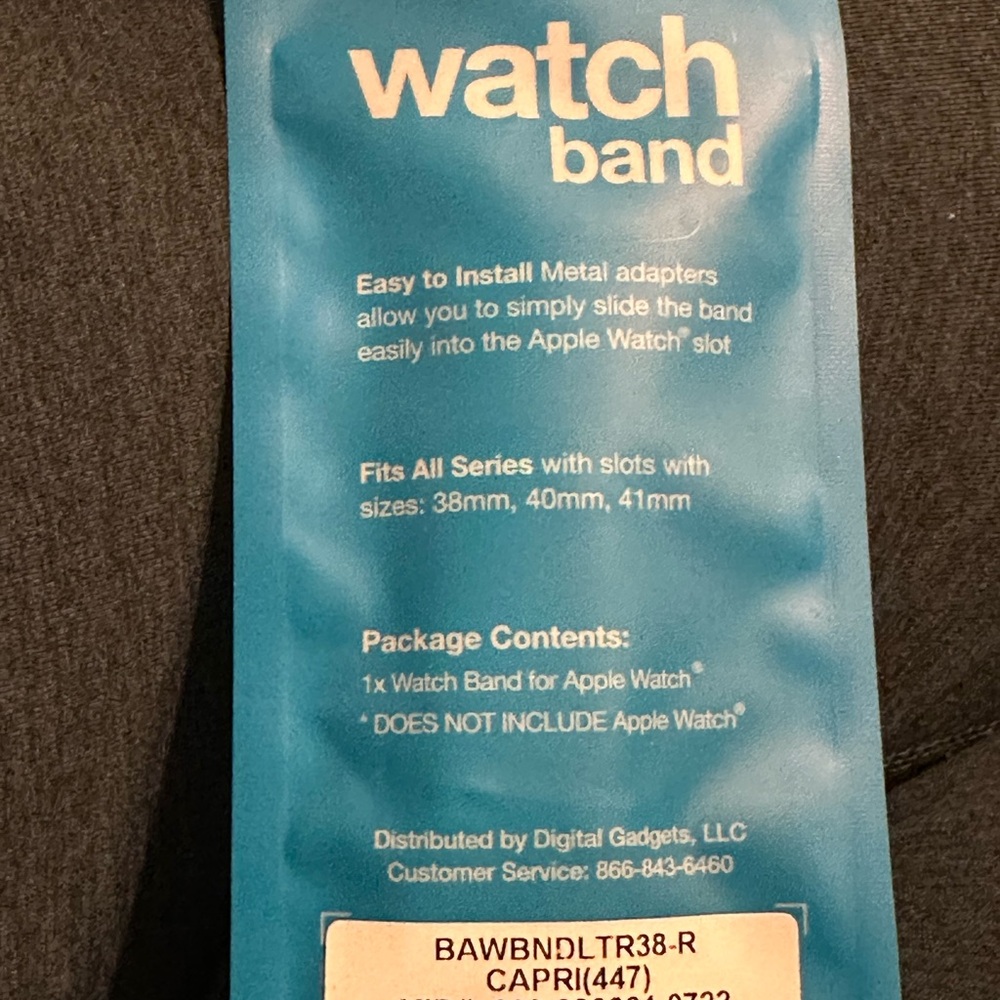 Gray and Teal Women's Watch Band - Picture 5 of 5